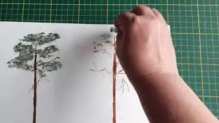 Шаг 13 3 1 Как нарисовать сосну Учись читать, малыш