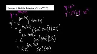 M5 Derivatives of Exponential and Logarithmic Functions using Chain Rule and Power Rule Part 3