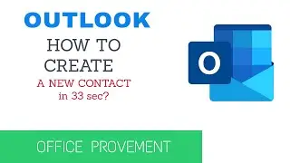 Outlook How to create a new contact