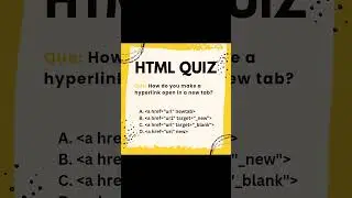 HTML Quiz #coding #programming #html #trending #shorts