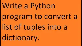 Write a Python program to convert a list of tuples into a dictionary.