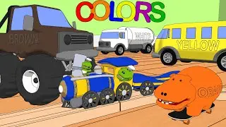 Learn Colors with Toy Trains & Trucks | Colors Lesson for Kids