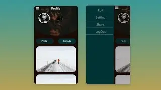Design  Profile Page and Sidebar Menu in Adobe Xd