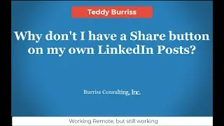 Why don't I have a Share button on my own LinkedIn Posts