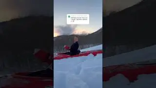 Snow + kayak + coffee = WHAT? #kayak #kayaking #snow #dance #moderntalking