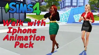 Walk with Iphone Animation Pack I Sims 4 Download