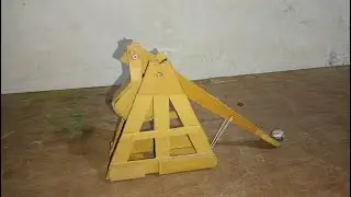 How to make medieval catapult with cardboard|| How to make trabuchet with cardboard