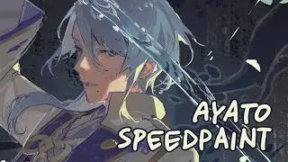 genshin impact - ayato speedpaint