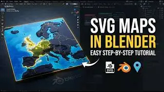 How to Import and Use SVG Maps in Blender 5.2 | Beginner Tutorial