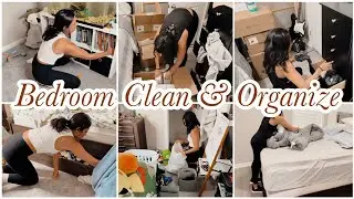Bedroom Clean & Organize | Huge Disaster Clean Up | Satisfying Clean With Me