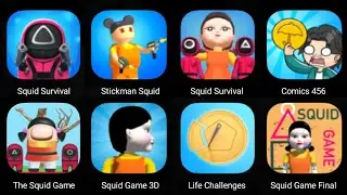 Squid Survival, Stickman Squid Game, Squid Survival Challenge, Comics 456, The Squid Game