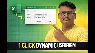 Create a Dynamic UserForm in Excel VBA with One Click