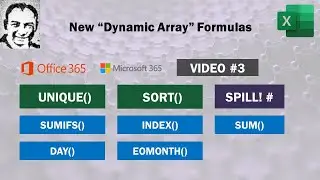 Excel Dynamic Array Functions-Office 365-Video #3: Sales report, Unique & Sort with Sumifs & Index