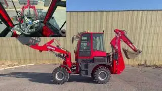 China Mini Backhoe Wheel Loader TBL45-16 Attachments Customization 4X4 Mini Backhoe Excavator Loader