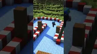 Minijogo de corrida de barco no gelo Minecraft