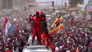 Massive Bobi Wine Procession in Lukaya!