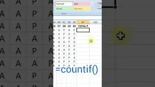 Count Total Present in Excel #bengali #excel #education