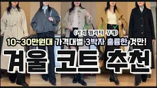 10~30만원대 ✔소재 ✔원단퀄리티 ✔무게테스트 모두 통과한 겨울 코트 추천! 좋은 코트 고르는법부터 디자인별 코디법까지 싹- 다 알려드릴게요🙌🏻❤