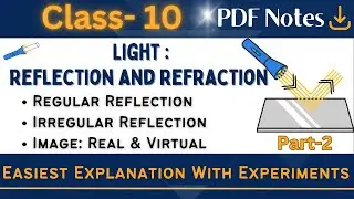 Light Reflection and Refraction Class 10 | Part-2 | Regular & Irregular Reflection| Image