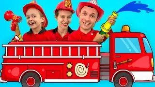 Мультик Пожарная машина - Детская песня про пожарных от Майи и Маши