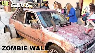 ZOMBIE Walk Streets of Gava 2024 Barcelona 4K