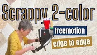 🧵 Watch me Free-motion Quilt an Entire Scrappy Quilt LIVE! Plus the FREE Quilt Pattern!🪡