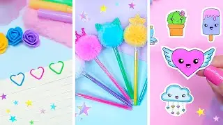 DIY Manualidades fáciles / Pegatinas caseras / Manualidades con papel / Trucos para la escuela y más