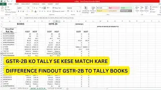 GSTR-2B SE TALLY KO KESE MATCH KARE.  DIFFRENCE FINDOUT 2B TO BOOKS