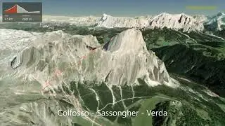 Colfosco - Sassongher - Verda ∆ hiking trails ∆ 3d-trail.com/italy/