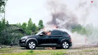 Incendie de véhicule électrique isolé avec la couverture anti-feu de voiture standard Bridgehill
