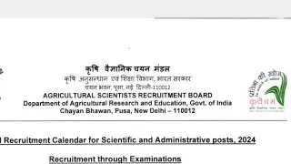 ARS/NET examination-2024 notification UPDATES ! ASRB