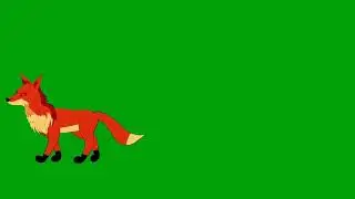 fox walking green screen free use