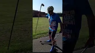 Классическая лыжная техника на лыжероллерах от Кости Любителя #sports #лыжероллеры #лыжныегонки