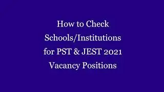 Full and Complete Information For JEST PST, Documents, Merit List, UC wise list, Calling Letter