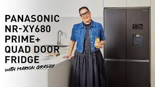 Panasonic NR-XY680 PRIME+ Quad Door Fridge w/ Marion Grasby | Auto Ice Maker & Cold Water Dispenser