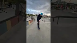 Старый добрый fakie slider 😀#самокат #скейтпарк #трюки #трюкинасамокате #bmx
