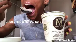 ASMR Mochi & Magnum Icecream |