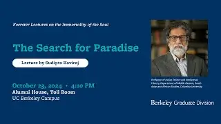 The Search for Paradise Foerster Lecture on the Immortality of the Soul
