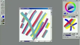 Digital Paintbrush Painting Stripes with One Brush