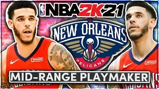 LONZO BALL BUILD IN 2K21! | BEST MID-RANGE PLAYMAKER BUILD IN NBA2K21!