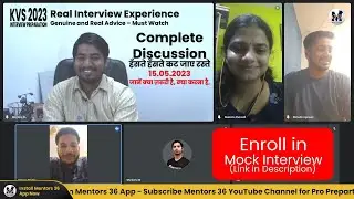 KVS Interview Real & Genuine Experience - No Confusion After This - Get Mock Interview Now #kvs