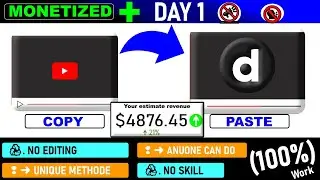 ⭕Earn $4k/Mo (Copy Paste) video on DAILYMOTION and earn money | USING UNIQUE METHODE
