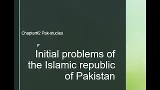 initial problems of Pakistan Pak s.st ch#2