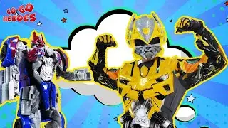 ТРАНСФОРМЕРЫ: БАМБЛБИ и ОПТИМУС ПРАЙМ против ДЕСЕПТИКОНОВ - Go Go Heroes