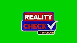 Reality Check with Faheem | Uncovering the Truth | 3D Animation Logo | Motion Graphics | KHAN GFX