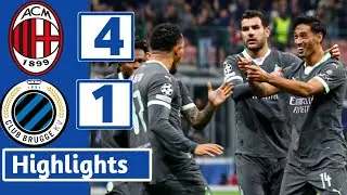 Ac Milan vs Club brugge ( 4 1 ) | HIGHLIGHTS | UEFA CHAMPIONS LEAGUE
