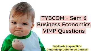 TYBCOM Business Economics - Sem 6 Important Questions 