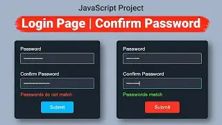 Build a Secure Login Page with Password Confirmation 🔐 | HTML, CSS & JS Tutorial 🚀| MZCode01 