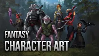 Fantasy Character Concept Art - Process Time Lapse [DnD Commission]