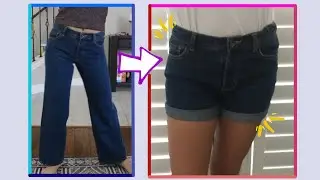 JEANS TO SHORTS | Easy DIY, Thrift Flip
